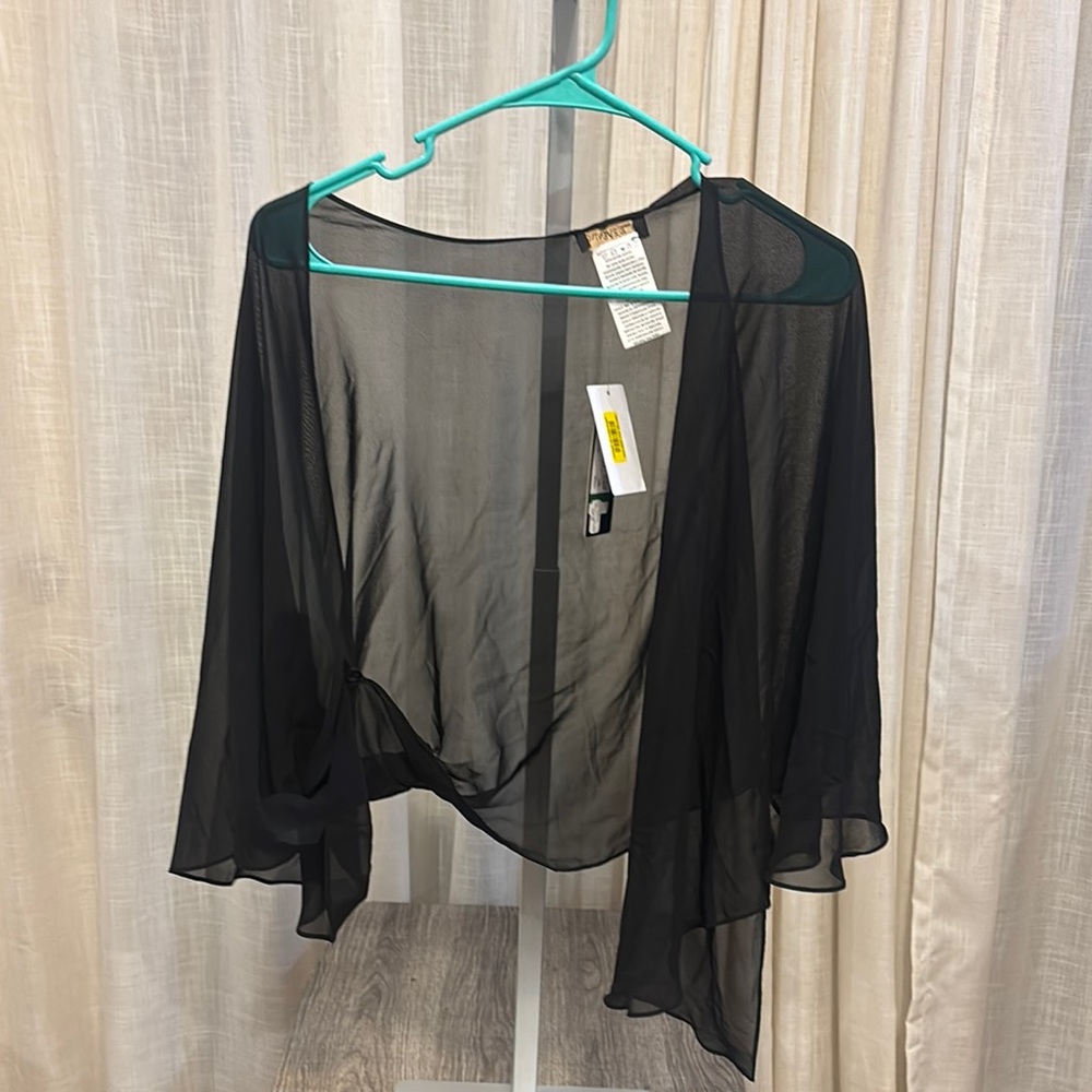 Elegant Black Sheer Women's Tunic